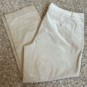 Banana Republic Light Khaki Velvet Avery Cropped Pants